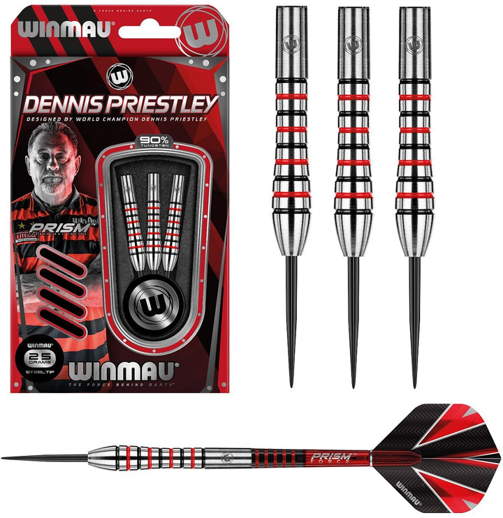 Dennis Priestley Tungsten Steel Tip Darts by Winmau