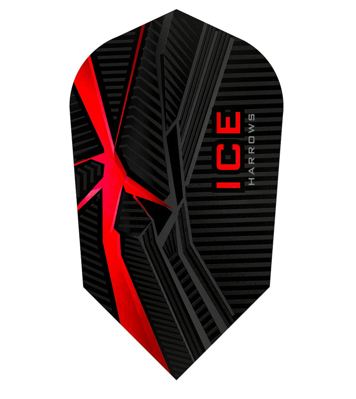 ICE Recut Red Slim Dart Flights By Harrows