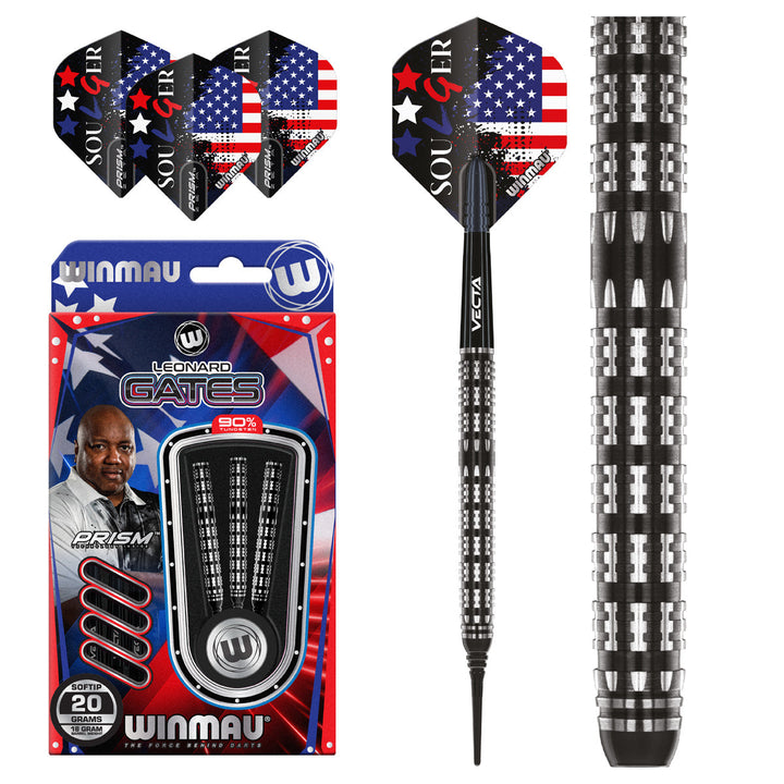 Leonard Gates 90% Tungsten Soft Tip Darts by Winmau