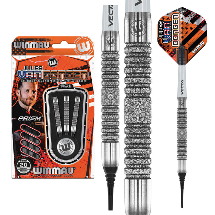 Jules van Dongen 90% Tungsten Soft Tip Darts by Winmau