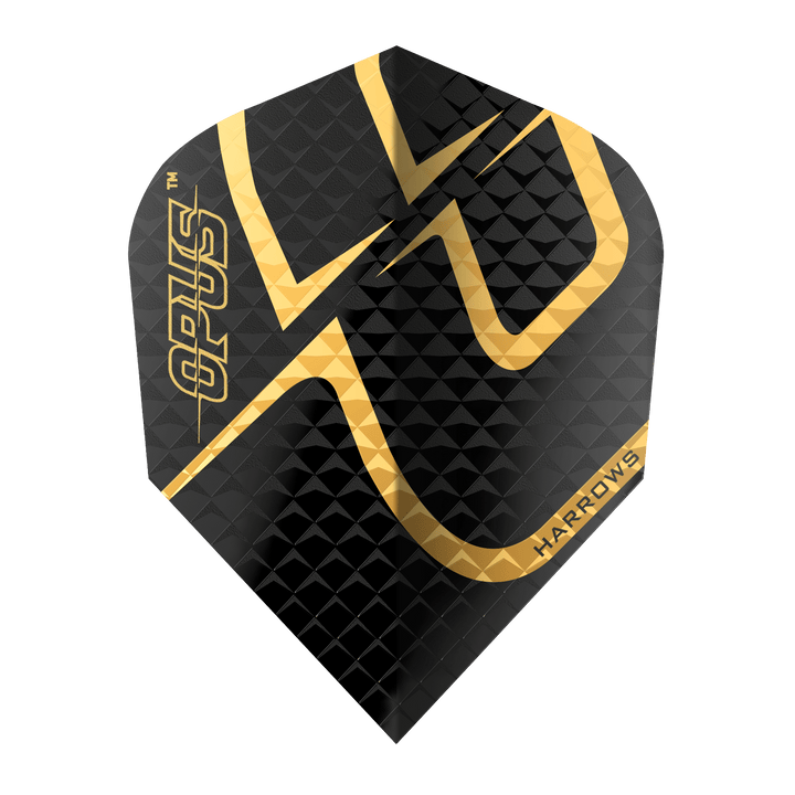 *Harrows Opus Dart Flights - 100 Micron - Standard No6 - Gold Waves