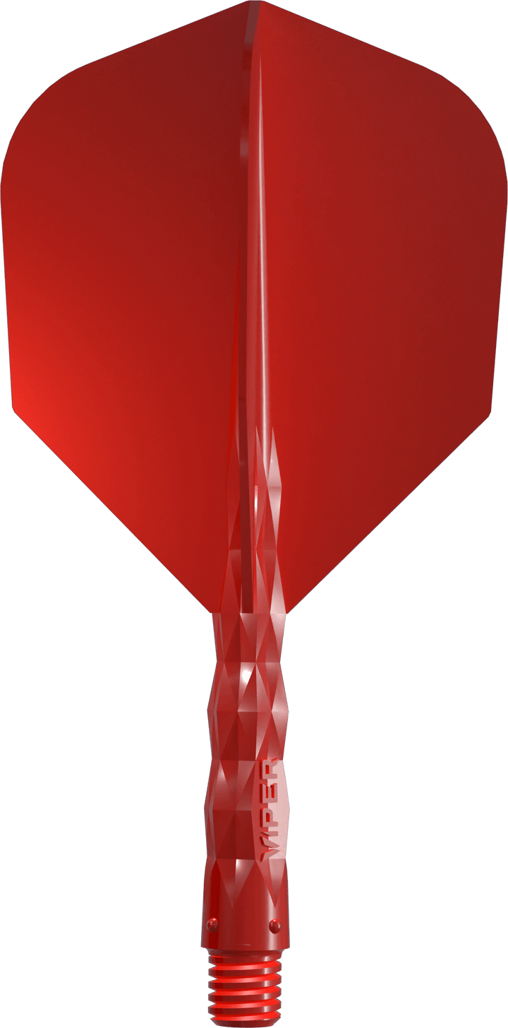Viper Diamond Core Dart Flights - Moulded Flights & Shaft - Standard - Red