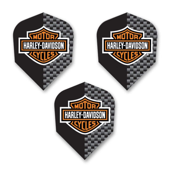 Harley Davidson Carbon Orange Logo Standard Dart Flights