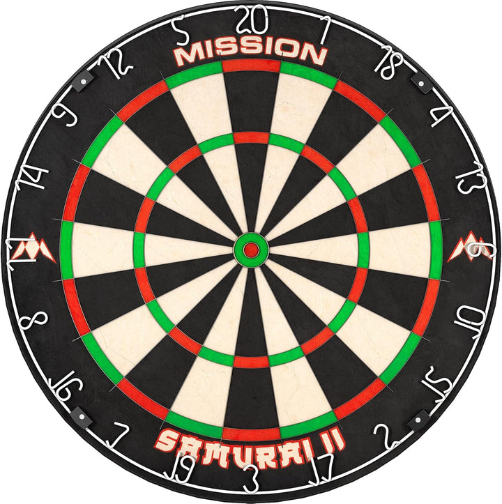 Mission Darts M000740 Samurai II | Professional Competition Standard Dartboard with Ultra Thin Wire Construction and Non Fade Colours