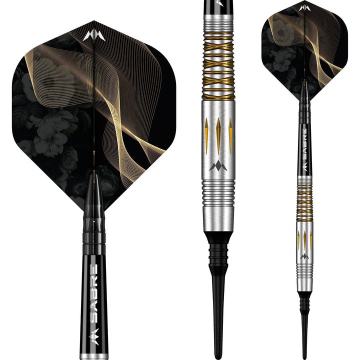 *Mission Almudena Fajardo Ayuso Darts - Soft Tip - 95% Tungsten - Gold PVD Milled Silver