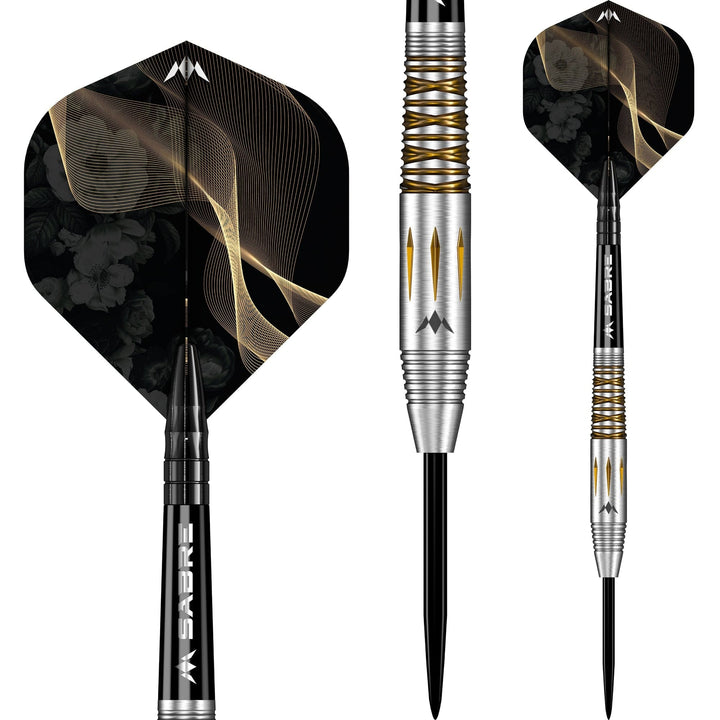 *Mission Almudena Fajardo Ayuso Darts - Steel Tip - 95% Tungsten - Gold PVD Milled Silver