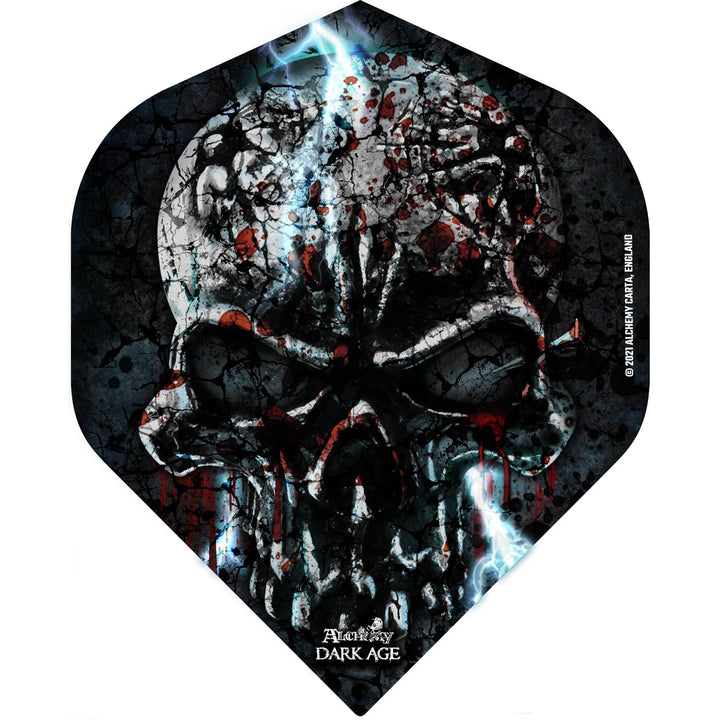 *Alchemy Dart Flights - Official Licensed - Std - No2 - Black - Lightning Skull