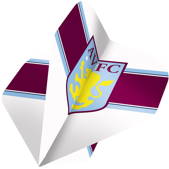 *Aston Villa FC Dart Flights - 100 Micron - No2 - Std - AVFC - F3 - White Stripe
