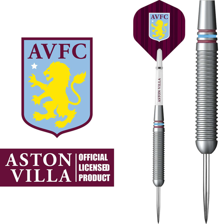 Aston Villa FC Darts - Steel Tip Brass - Official Licensed - AVFC - 22g