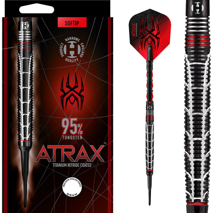Atrax 95% Tungsten Soft Tip Darts by Harrows