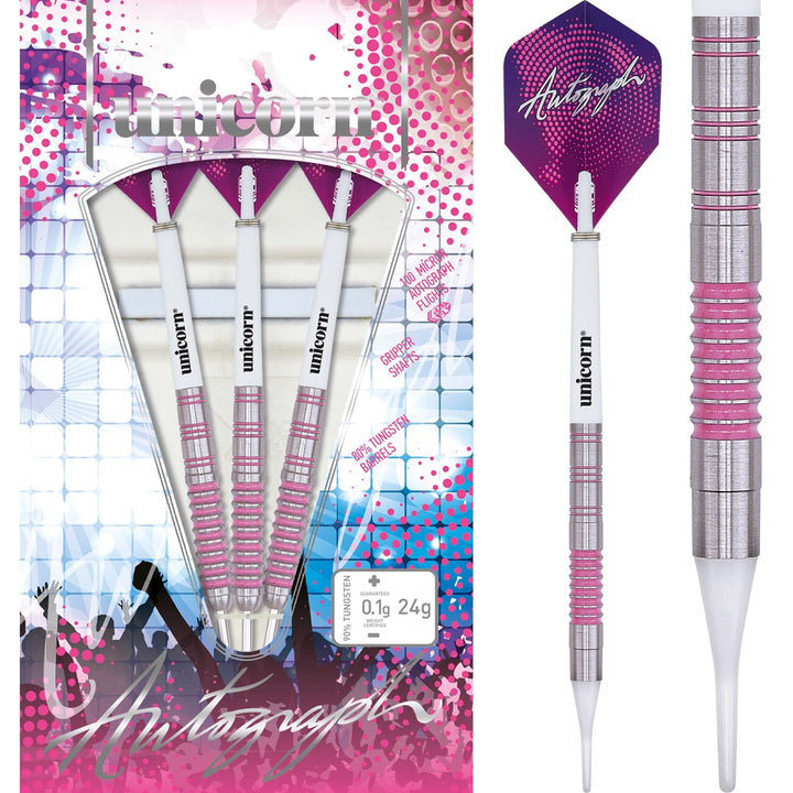 Unicorn Autograph Darts - Soft Tip Tungsten - Pink