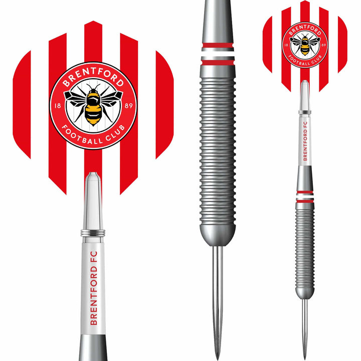 Brentford FC - Official Licensed - The Bees - Steel Tip Darts - Brass - 22g