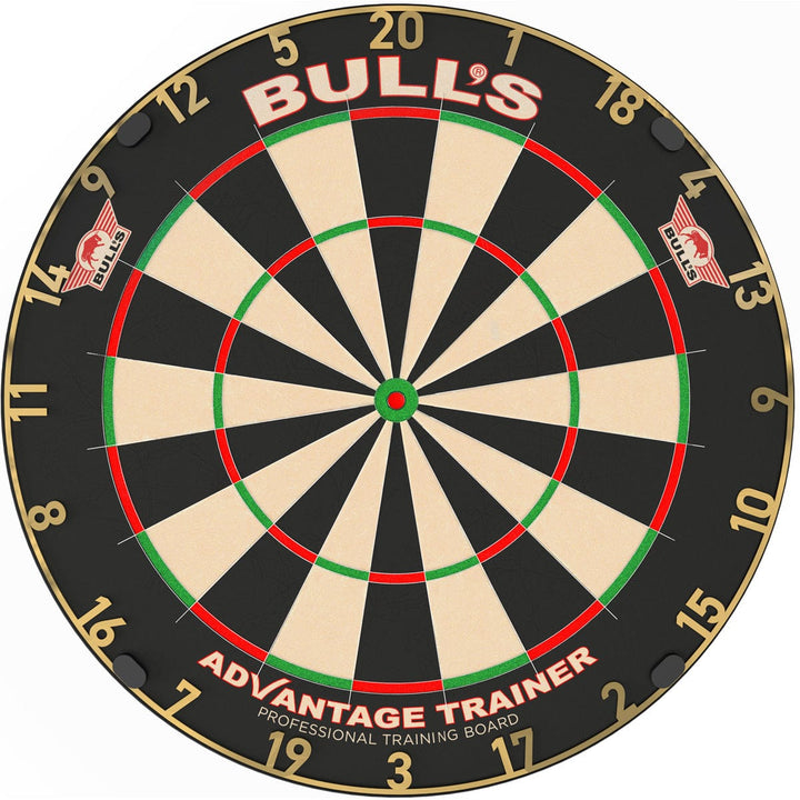 Bulls Advantage Trainer Dartboard - Thinner Doubles & Trebles - Gold