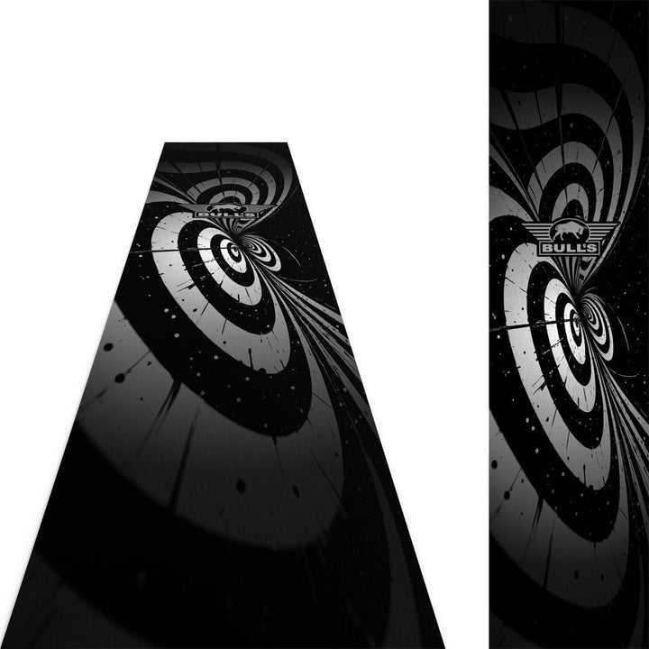 Bulls Illusion Carpet Dart Mat - Black & White - 241 x 55cm