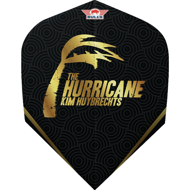 *Bulls Kim Huybrechts Dart Flights - 100 - No2 - Std - Hurricane - E2 Black