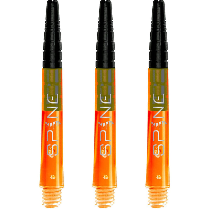 Bulls Spine Dart Shafts - Polycarbonate with Aluminium Top - Orange Medium
