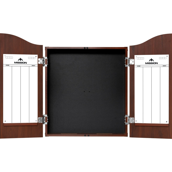 *Mission Dartboard Cabinet - Deluxe Quality - Plain Sedona Red
