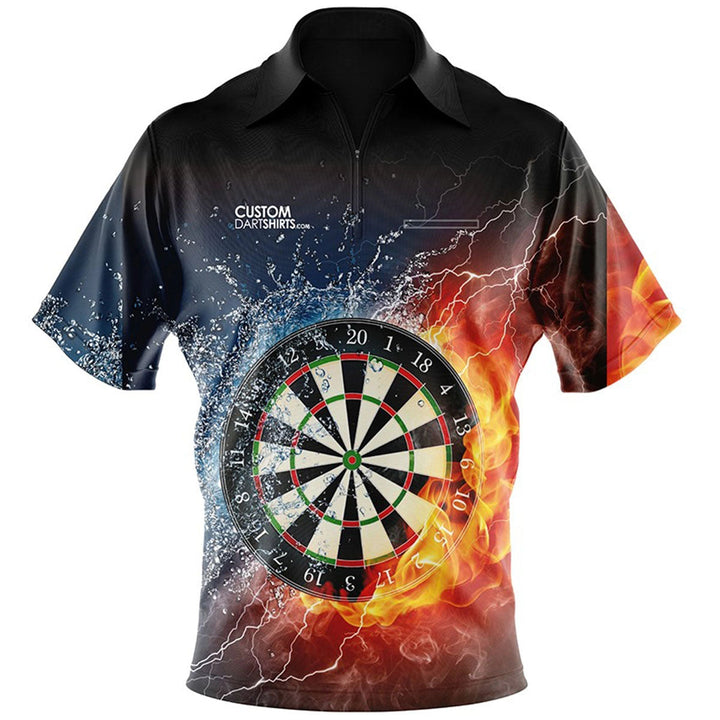 Fire and Water Custom Dart Shirt
