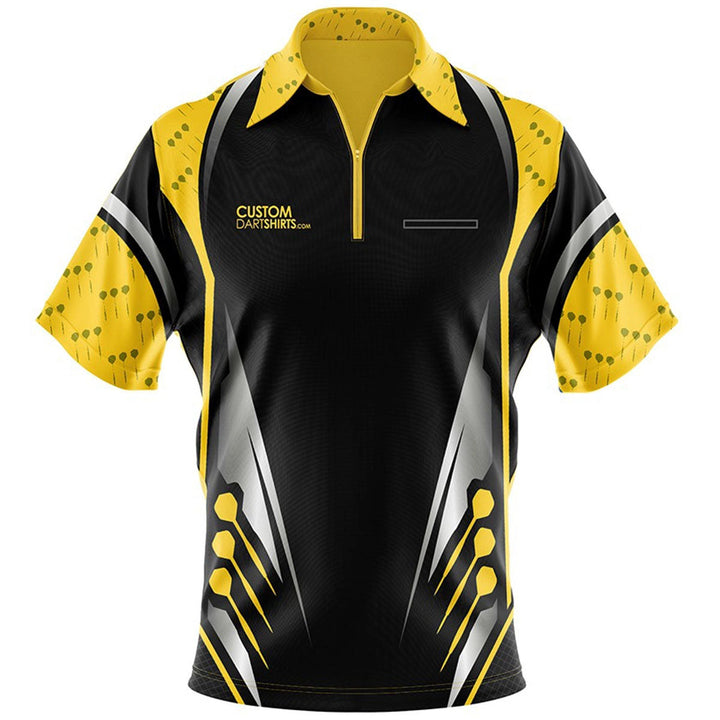 Yellow and Silver Custom Dart Shirt