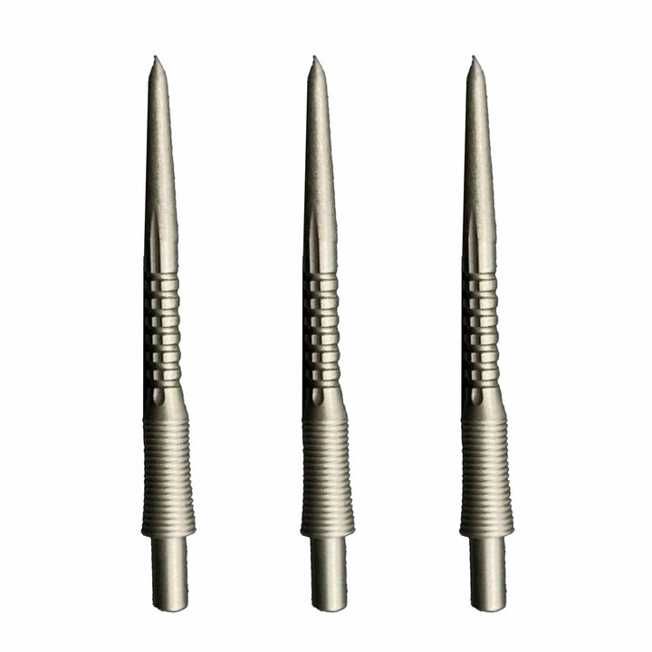Caliburn Permanent Dart Points - Steel Tip Replacement Points - 30mm - Silver - Style E