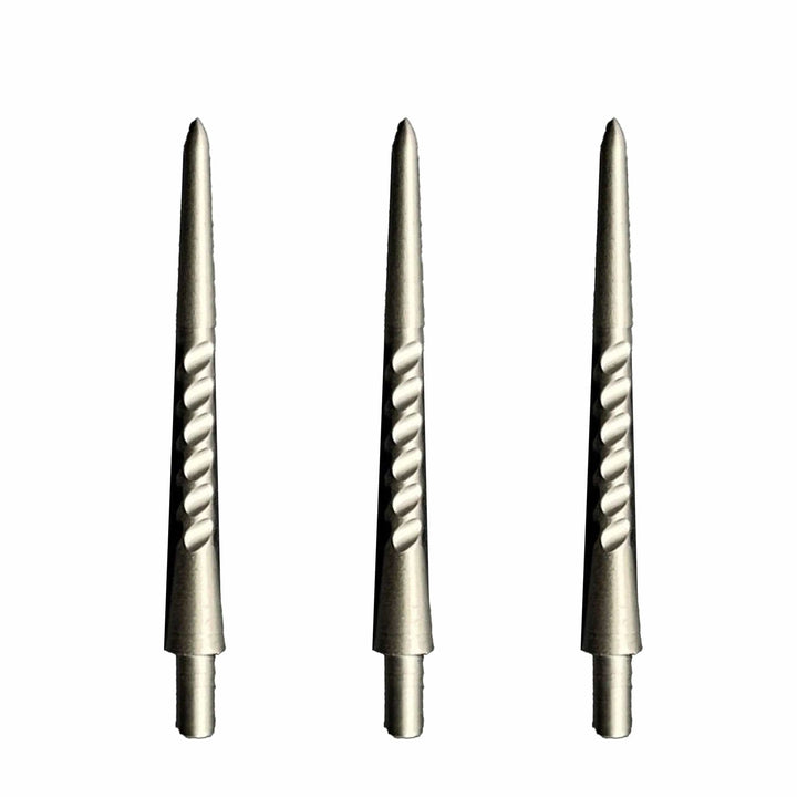 Caliburn Permanent Dart Points - Steel Tip Replacement Points - 30mm - Silver - Style G