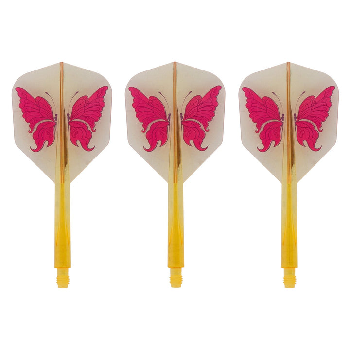 *Condor AXE Dart Flights - Small - Swallowtail Butterfly - Clear Yellow