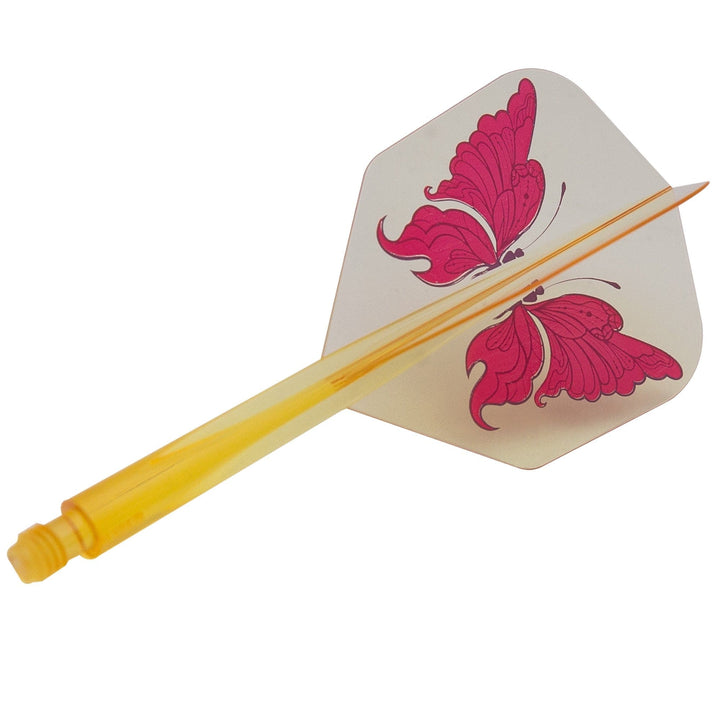 *Condor AXE Dart Flights - Small - Swallowtail Butterfly - Clear Yellow