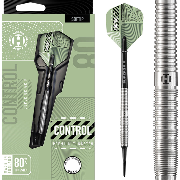 Control Tapered 80% Tungsten Soft Tip Darts by Harrows