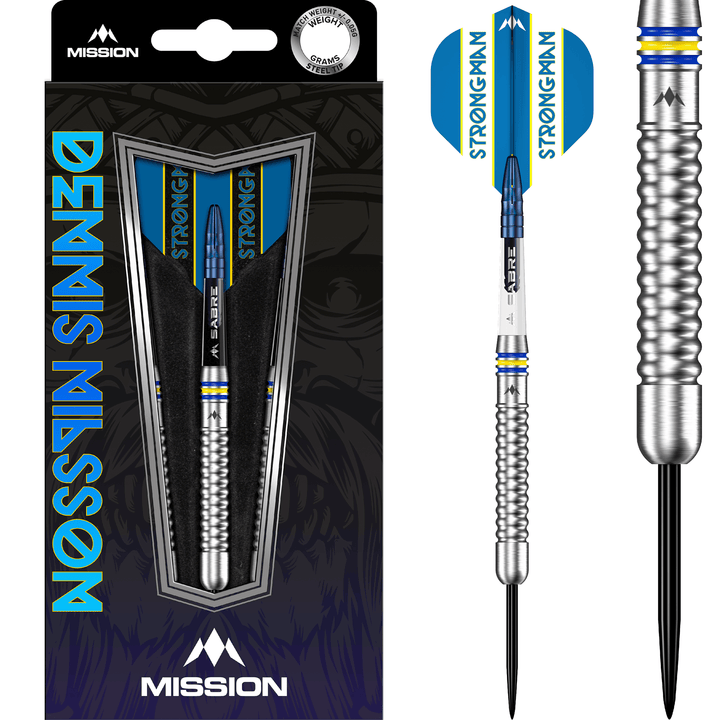 *Mission Dennis Nilsson Darts - Steel Tip - 95% Tungsten - Silver