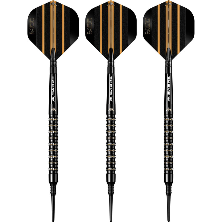 Mission Mike De Decker Darts - Soft Tip - 95% Tungsten - Black & Gold PVD - 20g