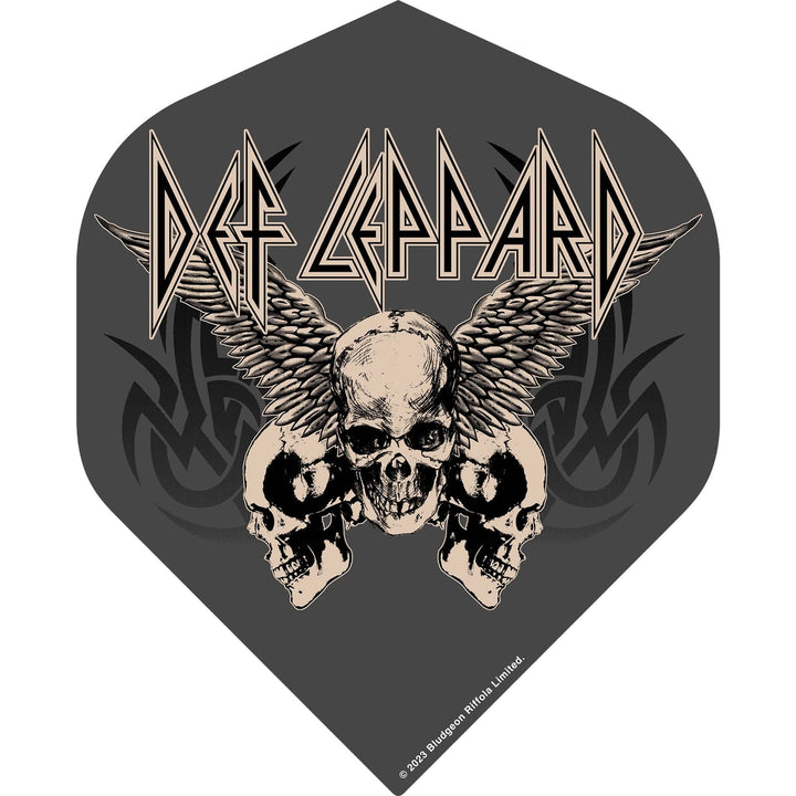 *Def Leppard Dart Flights - Official Licensed - 100 Micron - No2 - Std - F1 - Skulls with Wings