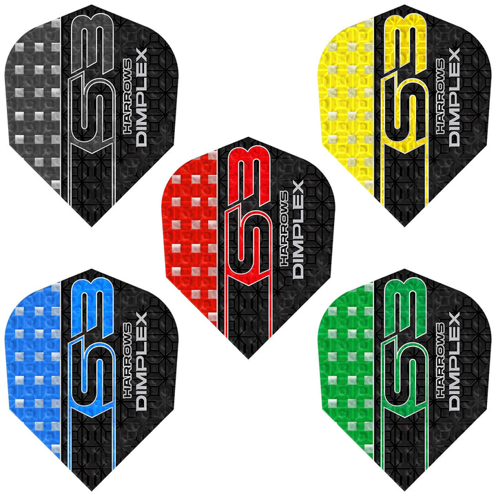 *Harrows Dimplex S3 Dart Flights - 100 Micron - Standard No6