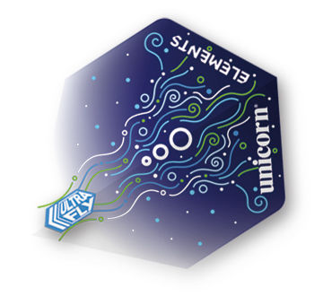 Unicorn Ultrafly Dart Flights Big Wing Elements Hydrostorm Blue