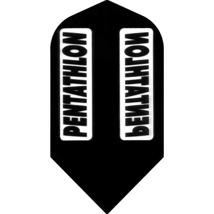 *Pentathlon Dart Flights - Dimplex - Extra Strong - Slim - Black