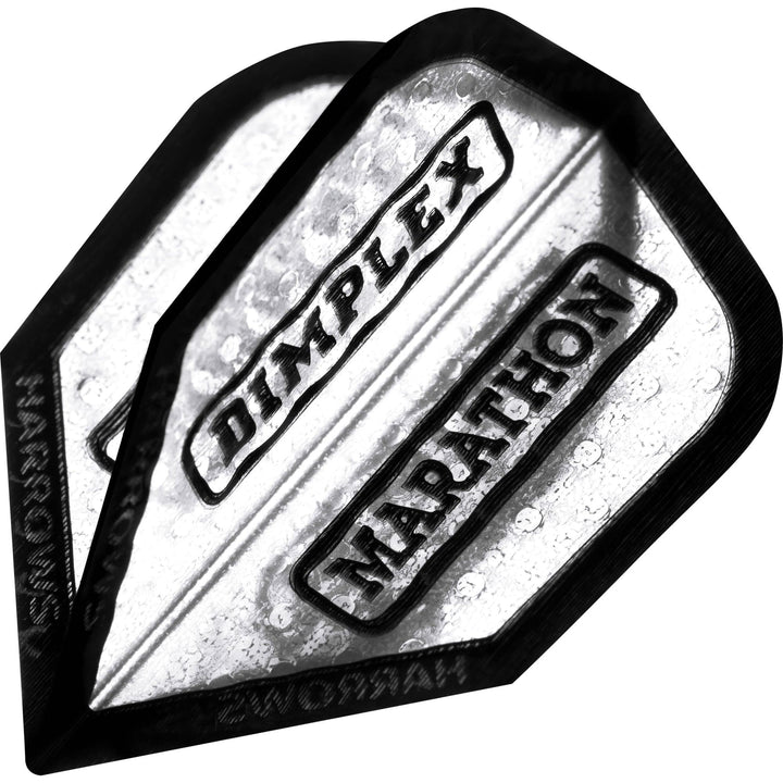 *Harrows Dart Flights - Dimplex Marathon - Std - Black Rim Clear