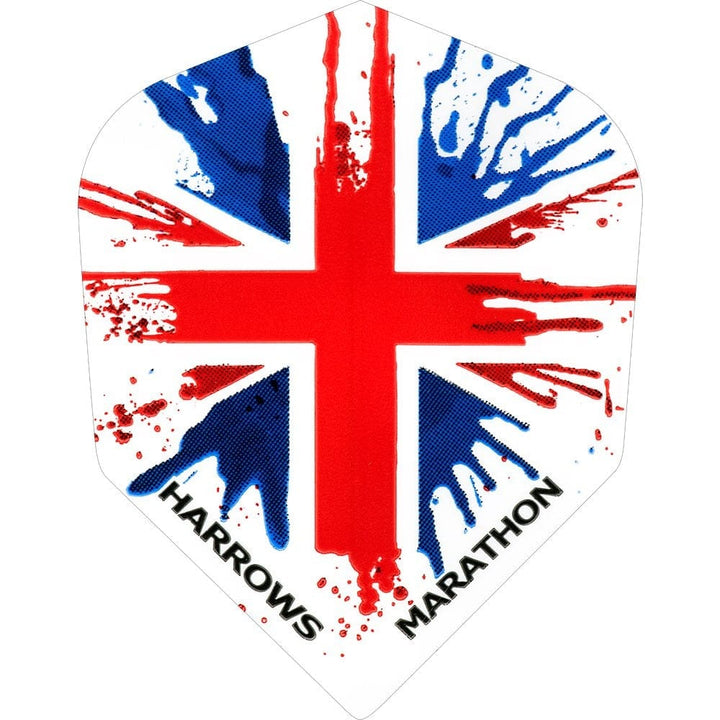 *Harrows Dart Flights - Marathon - Std - Union Jack - Paint Splat