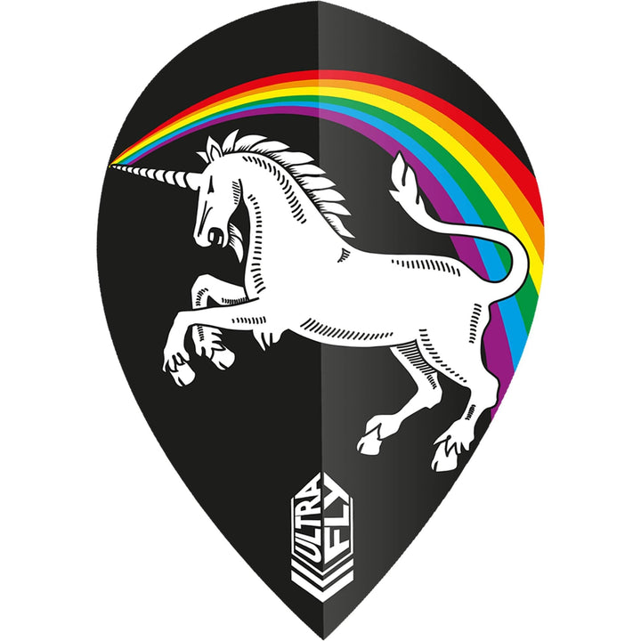 *Unicorn Ultrafly Dart Flights - 100 - Xtra Pear - Rainbow