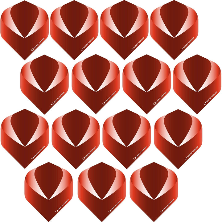 *Darts Corner Logo 100 Dart Flights - No2 - Std - 5 Sets - Red