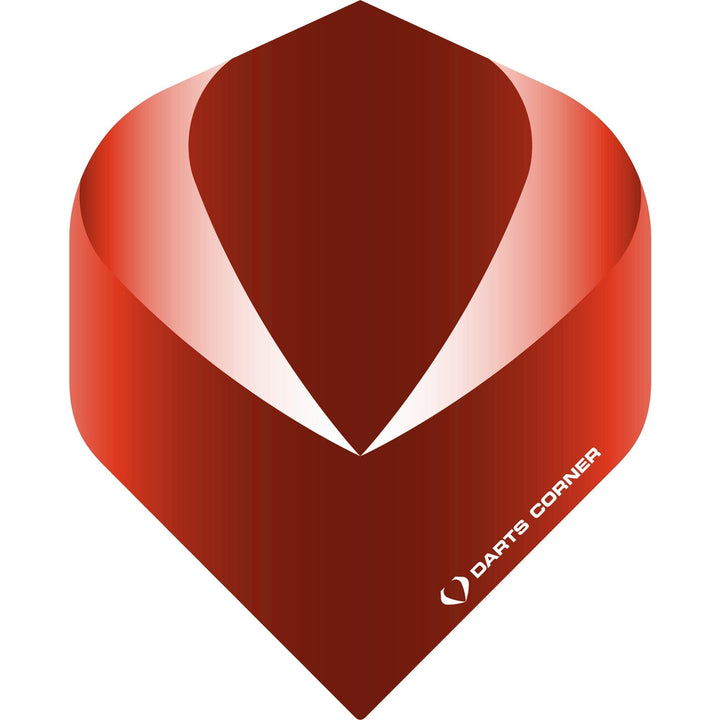 *Darts Corner Logo 100 Dart Flights - No2 - Std - 5 Sets - Red