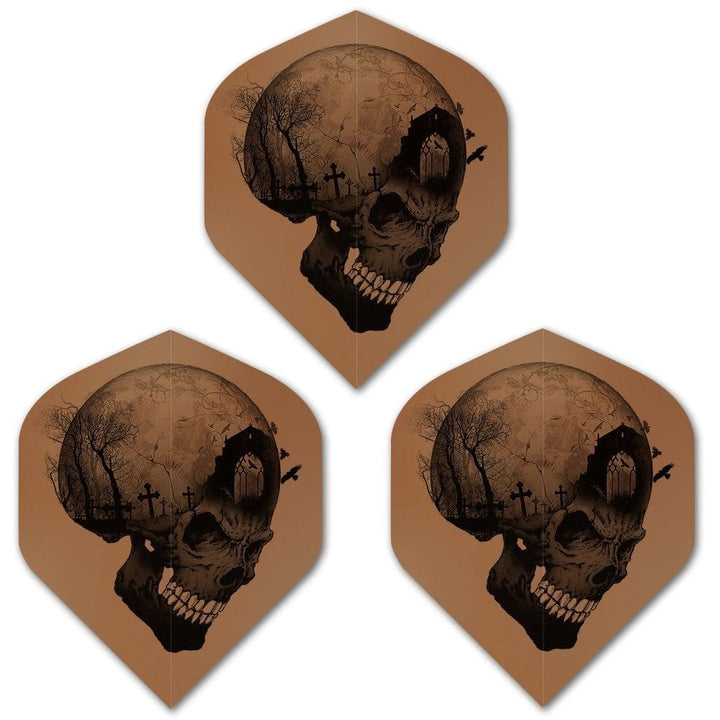 *Alchemy Dart Flights - No2 - Std - Copper - Headstone Skull