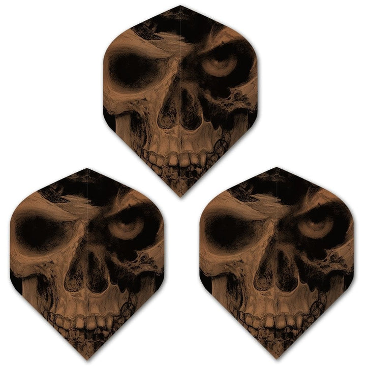 *Alchemy Dart Flights - No2 - Std - Copper - Pole Axed Skull