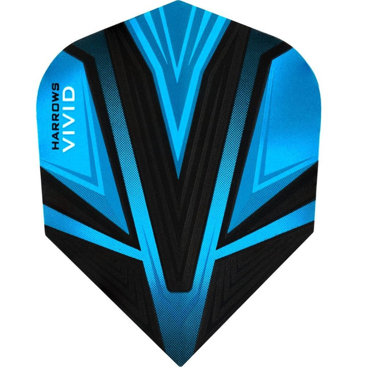 *Harrows Vivid Dart Flights - 100 Micron - Std - Aqua Aqua Blue
