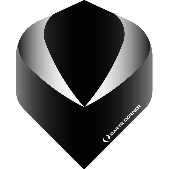 *Darts Corner Logo 100 Dart Flights - No2 - Std - 5 Sets - Black