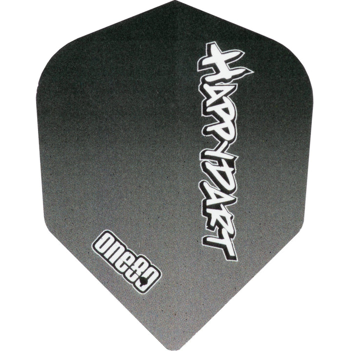 *One80 Dart Flights - Happy Dart Flights - Std Black