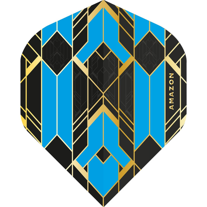 *Amazon Glaze Dart Flights - No2 - Std - Black Blue