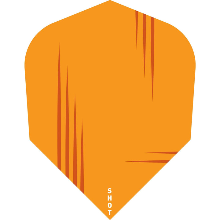 *Shot Dart Flights - 100 Micron - Std - No6 - Zen - Dojo - Orange