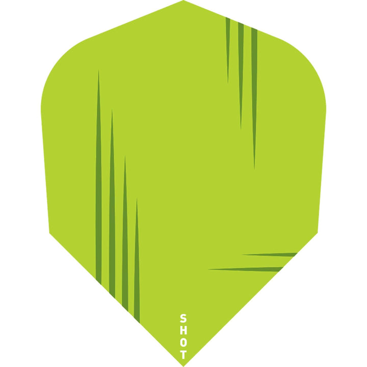 *Shot Dart Flights - 100 Micron - Std - No6 - Zen - Ki - Green