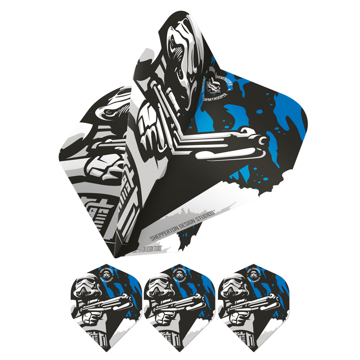 *Original StormTrooper Dart Flights - Official Licensed - No2 - Std - Storm Trooper - Holding Gun