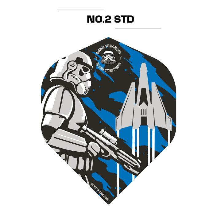 *Original StormTrooper Dart Flights - Official Licensed - No2 - Std - Storm Trooper & Space Craft