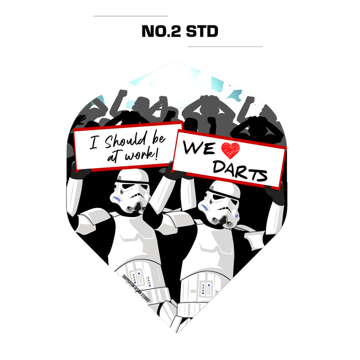 *Original StormTrooper Dart Flights - Official Licensed - No2 - Std - Storm Trooper - We Love Darts